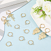 12Pcs 201 Stainless Steel Huggie Hoop Earring Findings STAS-SC0010-30G-3