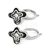 Brass Micro Pave Clear Cubic Zirconia Fold Over Clasps KK-U043-18P-1