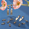 40Pcs Brass Clip-on Earring Converters Findings KK-SC0004-20-4