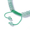 Adjustable Natural Green Aventurine Braided Bead Bracelets BJEW-F369-A11-3