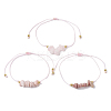 3Pcs 3 Styles Gemstone Braided Bead Bracelets BJEW-JB11146-08-4