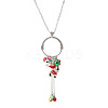 Alloy Enamel with Rhinestone Pendant Necklaces FS-WG43311-01-1