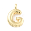 Rack Plating Brass Balloon Letter Pendants KK-C050-01G-G-1