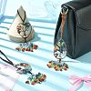 3Pcs 3 Styles Copper Wire Wrapped Chakra Natural Gemstone with Tree of Life Pendant Decorations HJEW-CJ0001-22-6