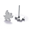 Tarnish Resistant Autumn Theme Unisex 304 Stainless Steel Stud Earrings EJEW-E254-10P-2