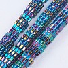 Electroplate Non-Magnetic Synthetic Hematite Beads Strands G-F562-02-B02-1