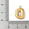 304 Stainless Steel Initial Pendants STAS-S186-12D-G-3