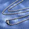 Tarnish Resistant 304 Stainless Steel Cable Chains Necklace Making X-STAS-P045-01P-1