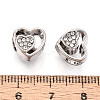 Rack Plating Alloy Rhinestone European Beads FIND-N011-07P-3