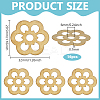 16Pcs Brass Flat Washers FIND-PH0026-78G-2