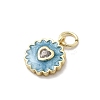 Brass Micro Pave Cubic Zirconia Pendants KK-A278-09G-03-2