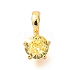 Brass Micro Pave Cubic Zirconia Charms KK-D356-05B-G-1
