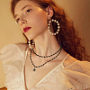 3 Set 3 Style Moon & Cross & Star Pendant Necklaces Set NJEW-FI0001-14-6