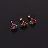 Watermelon Brass Micro Pave Cubic Zirconia Cartilage Earrings for Women WG9FBC0-22-1