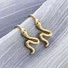 Snake Brass Micro Pave Cubic Zirconia Dangle Earrings EJEW-G425-04G-01-3