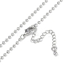 Rack Plating Brass Ball Chain Necklaces for Women NJEW-K382-12A-P-2