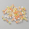Bicone Center Dyed Transparent Glass Beads LS-GLAA-WH0055-38G-1