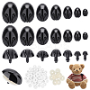 AHADERMAKER 70Pcs 7 style Plastic Craft Safety Screw Dog Noses DOLL-GA0001-12-1