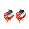 Independence Day Alloy Enamel American Flag Balloon Chandelier Component Links ENAM-G229-05G-1