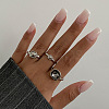Alloy with Acrylic Rhinestone Finger Rings FS-WG60B09-03-1