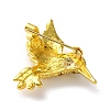 Woodpecker Golden Zinc Alloy Enamel Pin JEWB-D068-02G-01-2