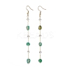 Handmade Natural Green Agate Beaded Chains Earring & Necklaces Sets SJEW-JS01342-04-6