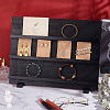 3-Tier Wooden Slant Back Jewelry Display Card Stands ODIS-WH0038-79A-02-5