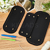 3Pcs 3 Styles PU Leather Knitting Crochet Bags Nail Bottom Shaper Pad DIY-CL0002-15-3