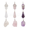  Jewelry 9Pcs 9 Styles Natural Gemstone Pendants G-PJ0001-02-1