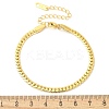 304 Stainless Steel Snake Chain Bracelets for Women LS-BJEW-U019-04G-07-5