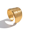 304 Stainless Steel Cuff Open Rings for Women RV6206-5