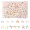 200Pcs Gradient Color Transparent Acrylic Beads MACR-FS0002-03-1