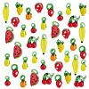 50Pcs 10 Styles Fruit Theme Glass Pendants GGLA-PH0001-70-1