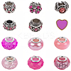 60Pcs 12 Styles Alloy Rhinestone/Enamel European Beads & Resin European Beads Kits DIY-PA0001-06C-1