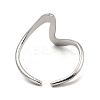 Non-Tarnish 304 Stainless Steel Open Cuff Rings RJEW-Z018-24P-3