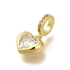 Rack Plating Brass with Cubic Zirconia Pendants KK-Z086-16G-2