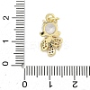 Brass Micro Pave Cubic Zirconia Pendants KK-K417-14B-G-3
