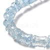 Transparent Crackle Glass Beads Strands GLAA-D025-01A-3
