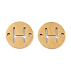 PVD Vacuum Plating 201 Stainless Steel Hollow Flat Round Links FIND-R149-03H-G-1