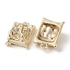 Brass Micro Pave Clear Cubic Zirconia Pendants KK-G491-19G-2