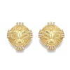 Brass Micro Pave Clear Cubic Zirconia Pendants KK-G431-16G-2