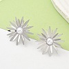 304 Stainless Steel ABS Imitation Pearl Stud Earrings EJEW-Z098-20P-3