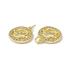 Real 18K Gold Plated Brass Micro Pave Clear Cubic Zirconia Pendants KK-E068-VB409-12-3