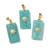 Natural Amazonite Faceted Pendants G-A298-01G-06-1