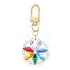Flower Glass Pendant Decorations HJEW-TA00196-1