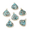 Dyed Synthetic Imperial Jasper Pendants G-D337-01G-1