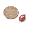 Natural Mixed Stone Connector Charms PALLOY-JF02729-2