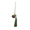 Green Sandalwood Lotus Incense Balls Pendant Decorations HJEW-D300-01B-02PG-1