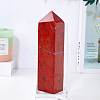 Natural Red Jasper Pointed Prism Bar Home Display Decoration G-PW0007-102C-1