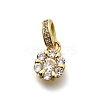Brass Micro Pave Cubic Zirconia Pendants KK-Z093-41G-1